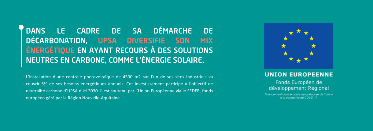 UPSA diversifie son mix énergétique en ayant recours à des solutions neutres en carbone, comme l’énergie solaire