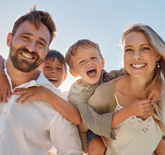 Famille heureuse bonne santé