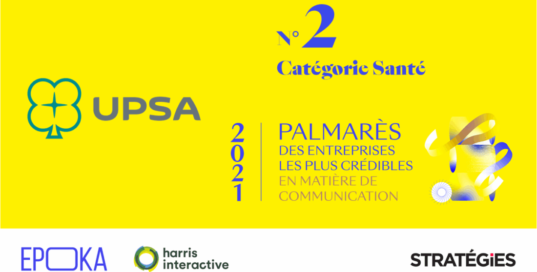 UPSA, 2ème entreprise la plus crédible en matière de communication (catégorie santé)