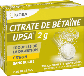 CITRATE DE BÉTAÏNE LEMON UPSA® 2 g WITHOUT SUGAR